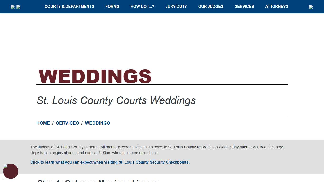 Weddings - St. Louis County Courts - 21st Judicial Circuit