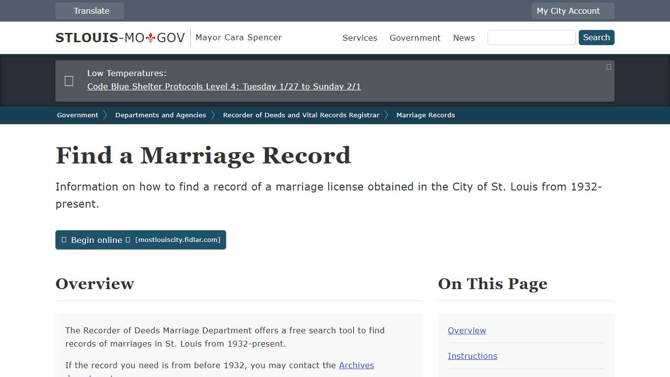 Find a Marriage Record